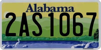 AL license plate 2AS1067