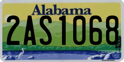 AL license plate 2AS1068
