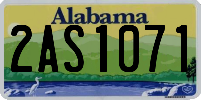 AL license plate 2AS1071