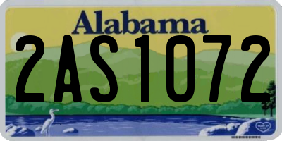 AL license plate 2AS1072