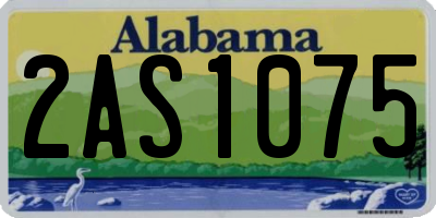 AL license plate 2AS1075
