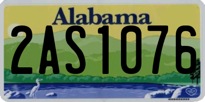 AL license plate 2AS1076