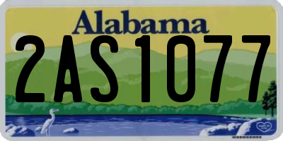 AL license plate 2AS1077
