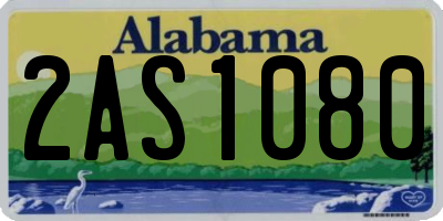 AL license plate 2AS1080