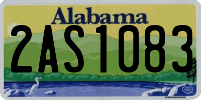 AL license plate 2AS1083
