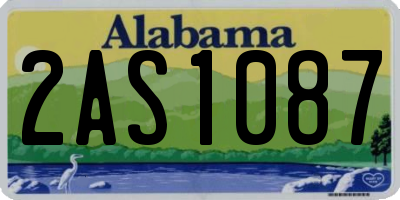 AL license plate 2AS1087