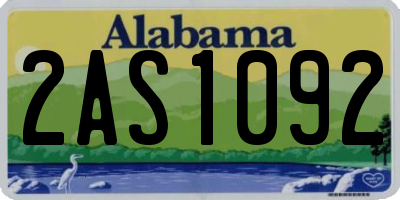 AL license plate 2AS1092
