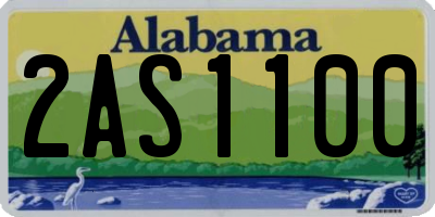 AL license plate 2AS1100