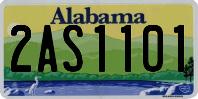 AL license plate 2AS1101