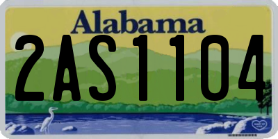 AL license plate 2AS1104