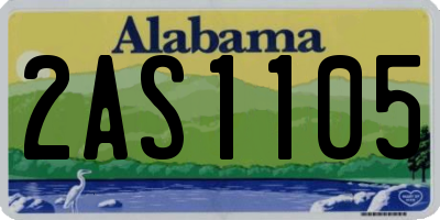 AL license plate 2AS1105