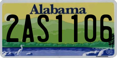 AL license plate 2AS1106