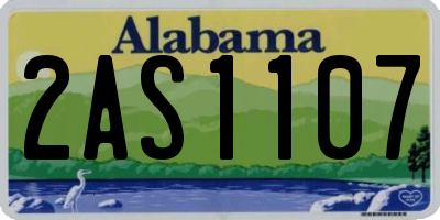 AL license plate 2AS1107