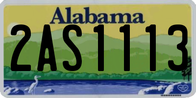 AL license plate 2AS1113