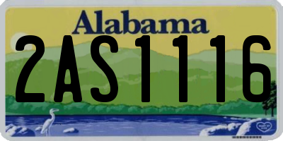 AL license plate 2AS1116