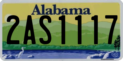 AL license plate 2AS1117