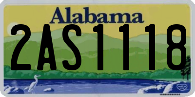 AL license plate 2AS1118