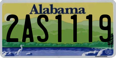 AL license plate 2AS1119