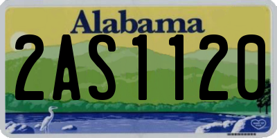 AL license plate 2AS1120