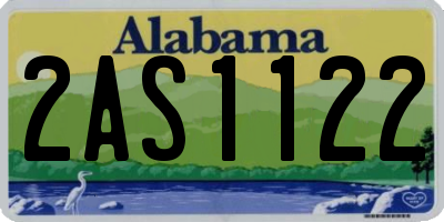 AL license plate 2AS1122