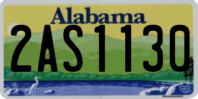AL license plate 2AS1130