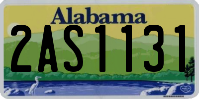 AL license plate 2AS1131