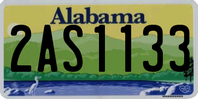 AL license plate 2AS1133