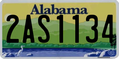 AL license plate 2AS1134