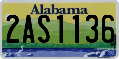 AL license plate 2AS1136