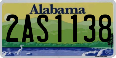 AL license plate 2AS1138