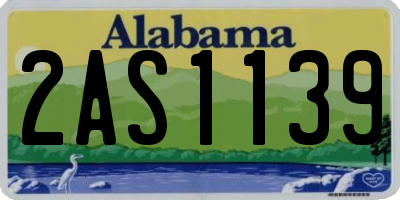 AL license plate 2AS1139