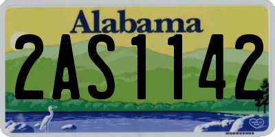 AL license plate 2AS1142