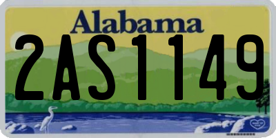 AL license plate 2AS1149
