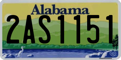 AL license plate 2AS1151