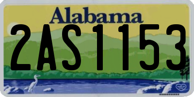 AL license plate 2AS1153