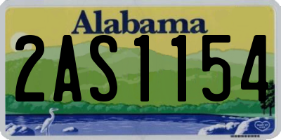 AL license plate 2AS1154