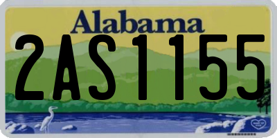 AL license plate 2AS1155