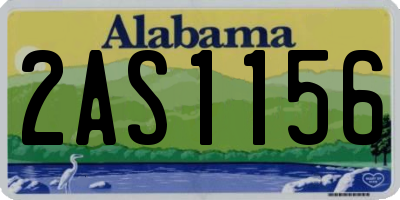 AL license plate 2AS1156