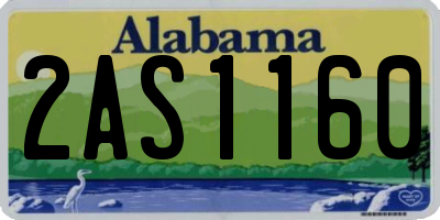 AL license plate 2AS1160