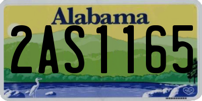 AL license plate 2AS1165
