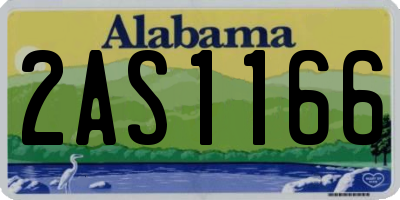 AL license plate 2AS1166