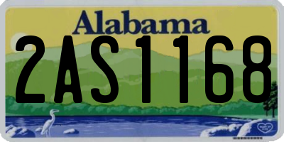 AL license plate 2AS1168