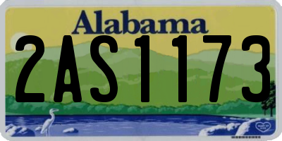 AL license plate 2AS1173