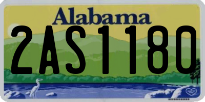 AL license plate 2AS1180