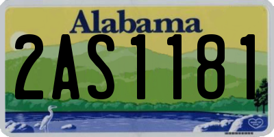 AL license plate 2AS1181