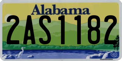 AL license plate 2AS1182