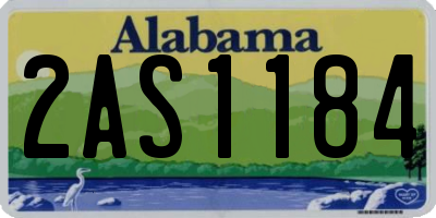 AL license plate 2AS1184