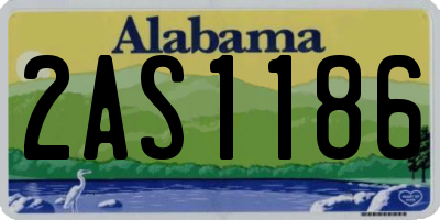 AL license plate 2AS1186
