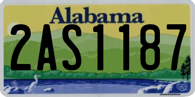 AL license plate 2AS1187