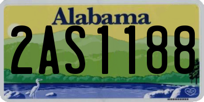 AL license plate 2AS1188